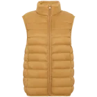 Жилет пуховой женский ульсветильник на белом утином пуху без рукавов с воротником-стойкой