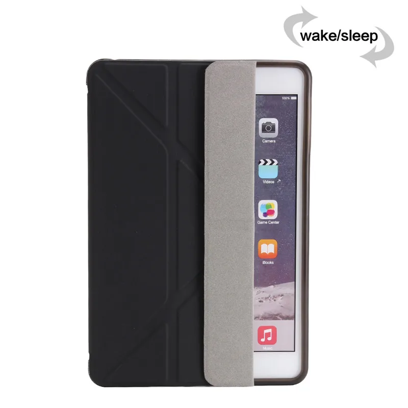 Умный чехол для ipad mini 3 2 1 из искусственной кожи, чехол с функцией автоматического сна/пробуждения, защитный чехол для apple ipad mini1 mini2 mini3 - Цвет: black