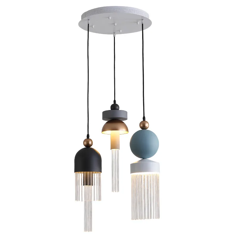 

Post-modern tassel chandelier minimalist hotel living room bedroom bedside restaurant designer light luxury chandeliers LB01039