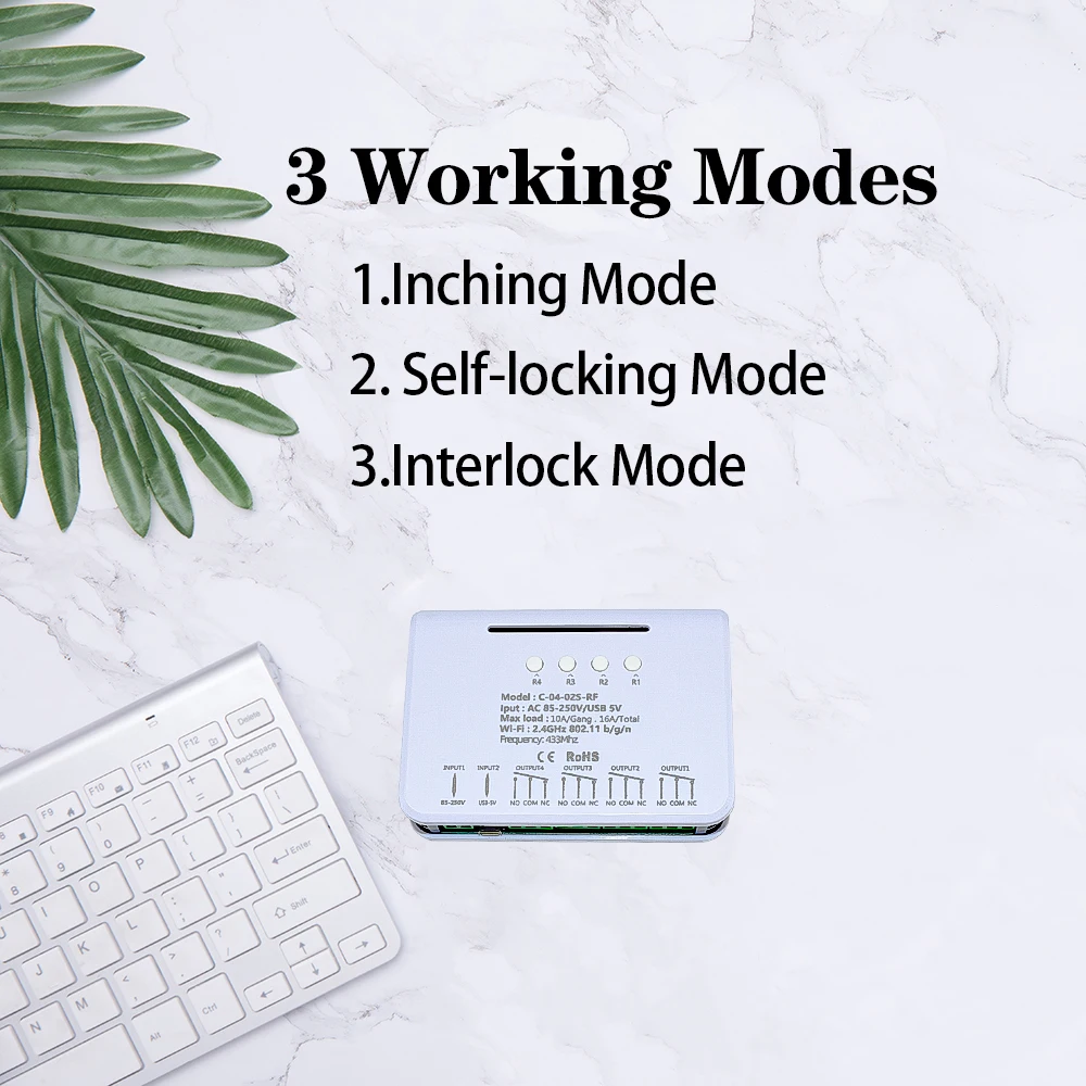 

eWeLink Wifi DIY Smart Wireless Remote Switch Relay AC 7V-32V 85V-250V 10A Light Controller Module Work with Alexa Google Home