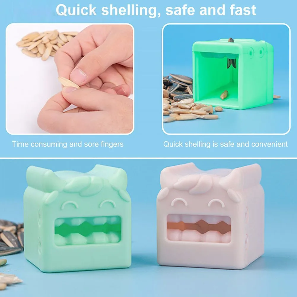 

1x Melon Sheller 4.5x4.6x4.8cm Plastic Automatic Peeling Machine Opener Sunflower Peeler Tool Kitchen Gadget Sets