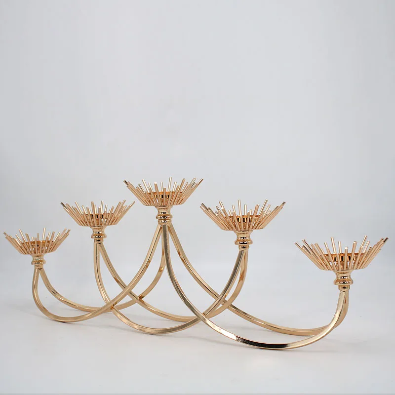 

Свадебный подсвечник на 5 рук, свадебное украшение в европейском стиле, подсвечник для ужина при свечах, гостиницы, обеденного стола, домашн...