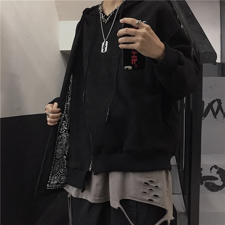 

Korean Sweatshirt ins autumn zipper cec streetwear style solid long sleeve pullover and Hoodies Harajuku hooded Women's Clothing