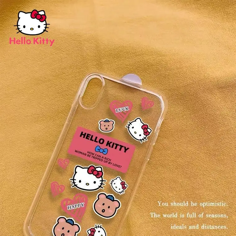 

Hello Kitty for IPhone 7/8P/X/XR/XS/XSMAX/11/12Pro/12mini Women's Cute Silicone Anti-fall Soft Shell