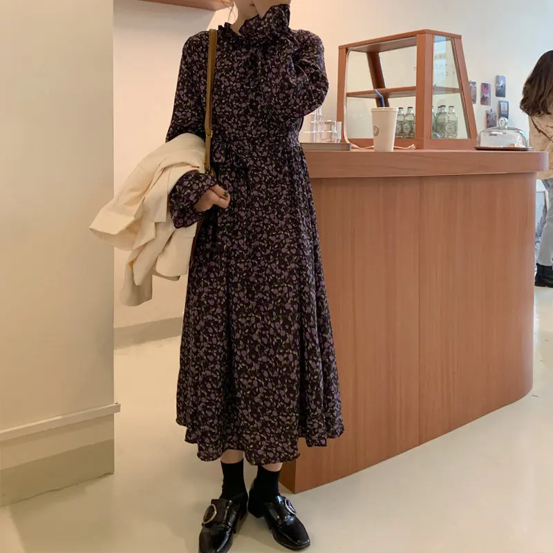 Новое поступление 2020 года: элегантные женские длинные платья в Корейском стиле с