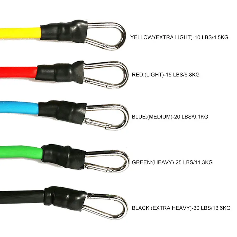 Латексные ленты 11 шт./компл. тянущиеся резиновые для тренировок йоги фитнеса с