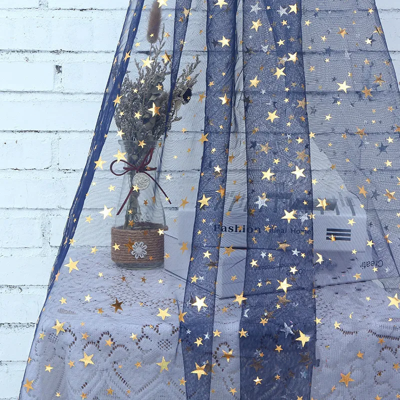 18 различных цветов Бронзовая звезда Марля ткань задний план сетка декоративная