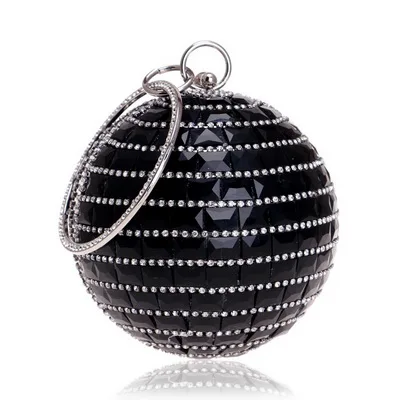 YM8100black SEKUSA, Новое поступление, Женский вечерний клатч, кошелек, бриллианты, металл, роскошные модные женские сумки, на цепочке, на плечо, сумки, свадебные сумки - Цвет: YM8100black