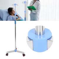 stainless steel iv pole adjustable iv drip stand infusion holder convenient move with 4 hooks wheels for home care clinic new