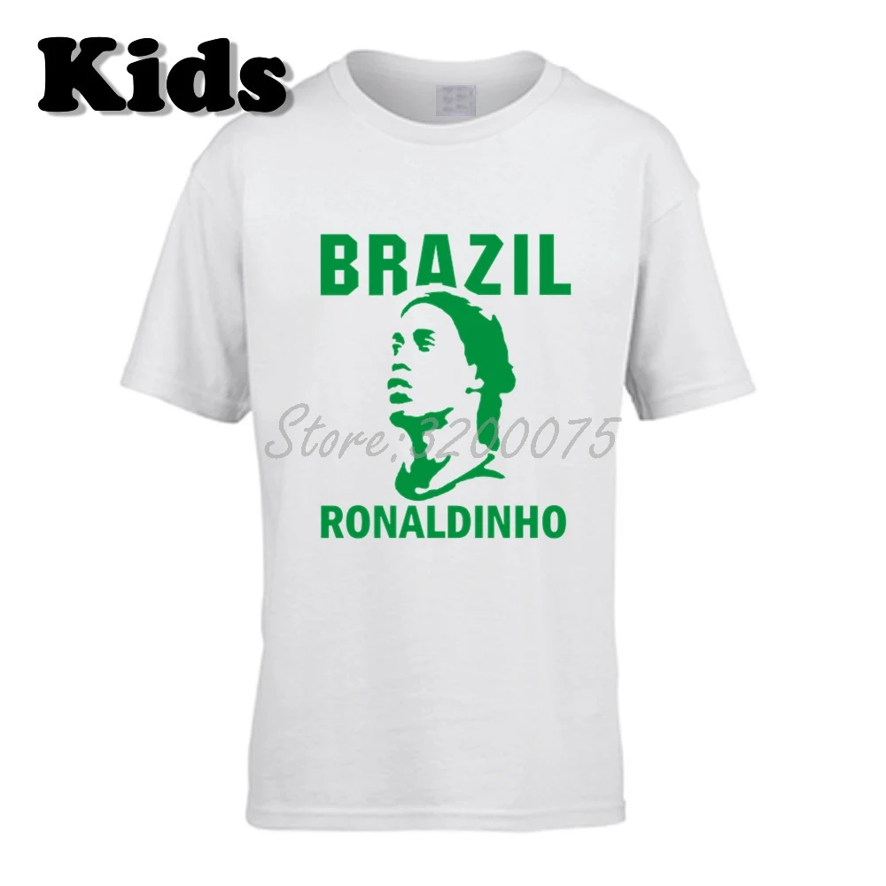 11 Детская футболка Ronaldo De Assis Moreira Ronaldinho 10, Бразильская Легенда Футболка с круглым вырезом для мальчиков и девочек W19032911 - Цвет: 11