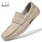 Замшевые мужские мокасины Элитный бренд итальянская дизайнерская мужская повседневная обувь; Удобные мокасины без застежек; Мужская обувь для вождения из натуральной кожи