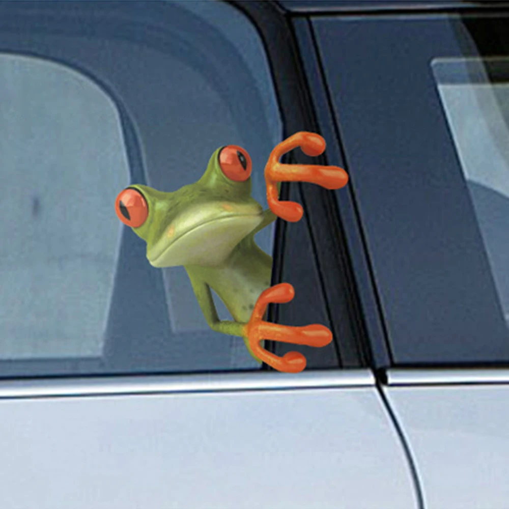 Забавный 3D мультфильм красочные лягушки стикер автомобиля Наклейка виниловая