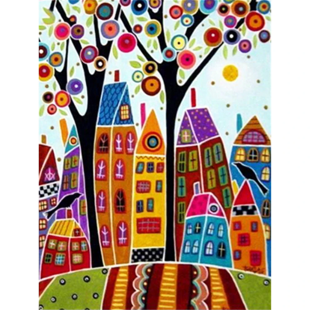 

Landscape Abstract Tree DIY 5D Full Diamond Mosaic Diamond Embroidery Diamond Painting Complete Kit Christmas Needlework