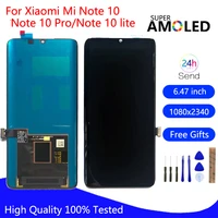 original amoled display for xiaomi mi note 10 note 10 pro lcd display touch panel screen digitizer for note 10 lite screen lcd