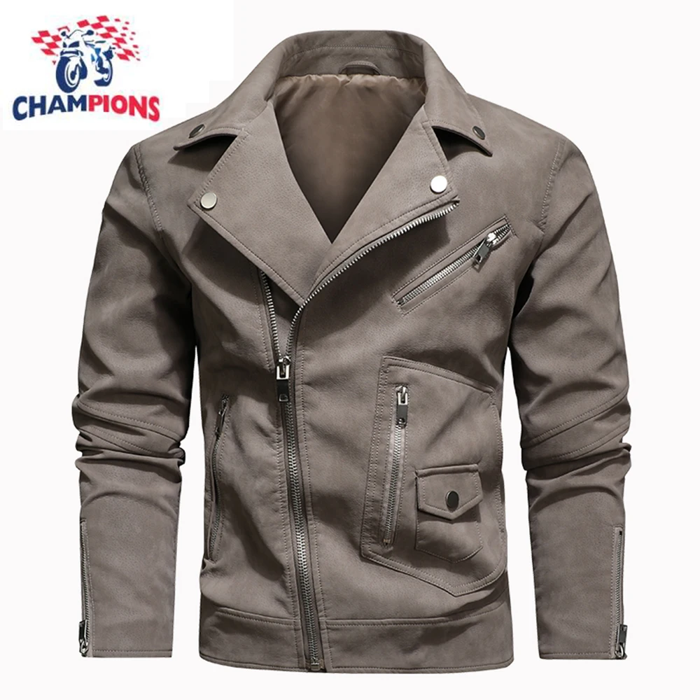 

Keep Warm Waterproof Leather Jackets Motorcycle Winter Autumn Leather Jacket Windproof Motocross Zipper Fleece Jacket Men Racing