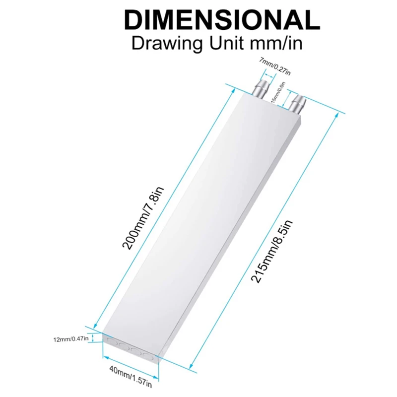 Алюминиевый блок охлаждения жидкостной воды для компьютера Cpu Радиатор ПК и