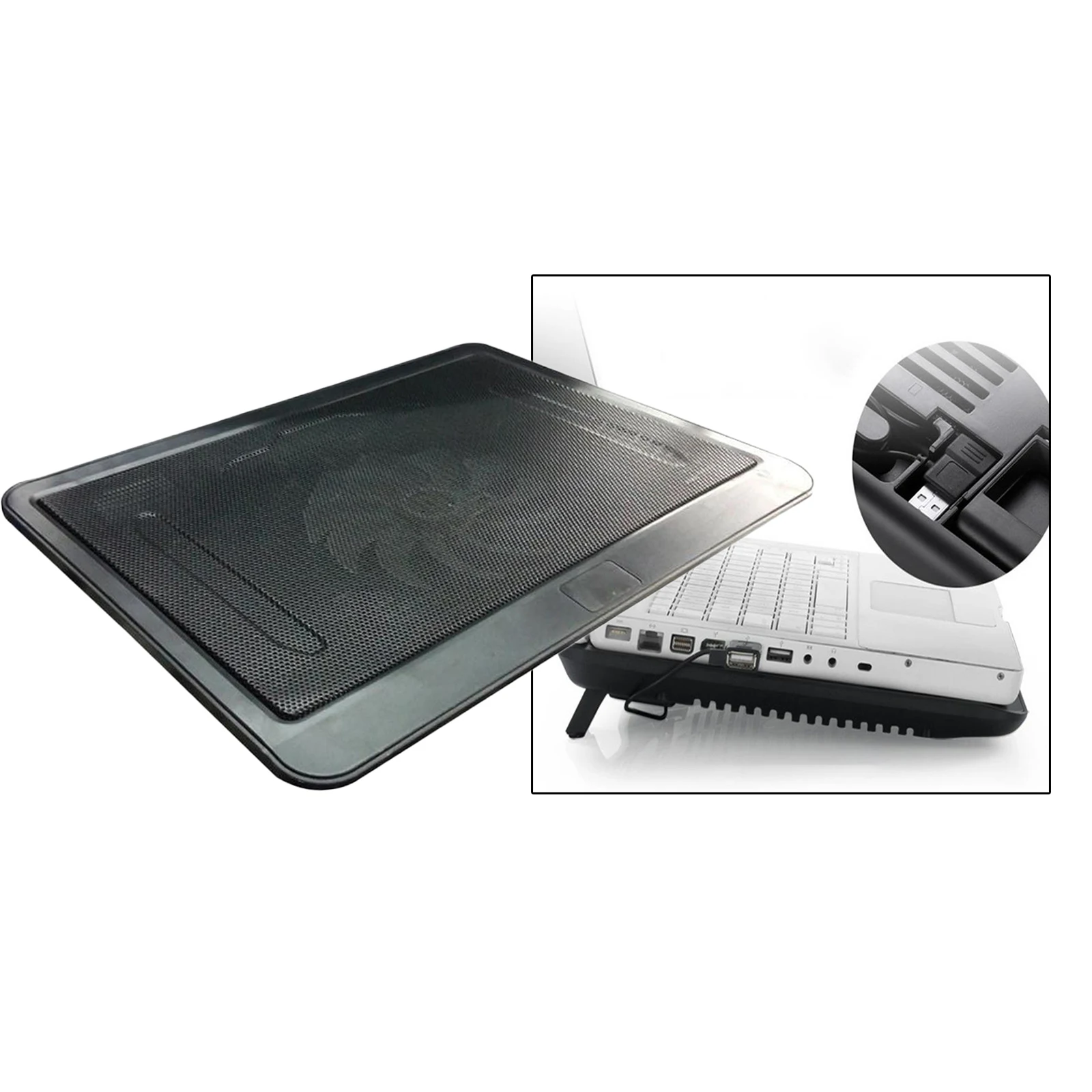 

14" Notebook Laptop Cooler Mat Gaming Cooling Pad Ventilation Fan Bracket