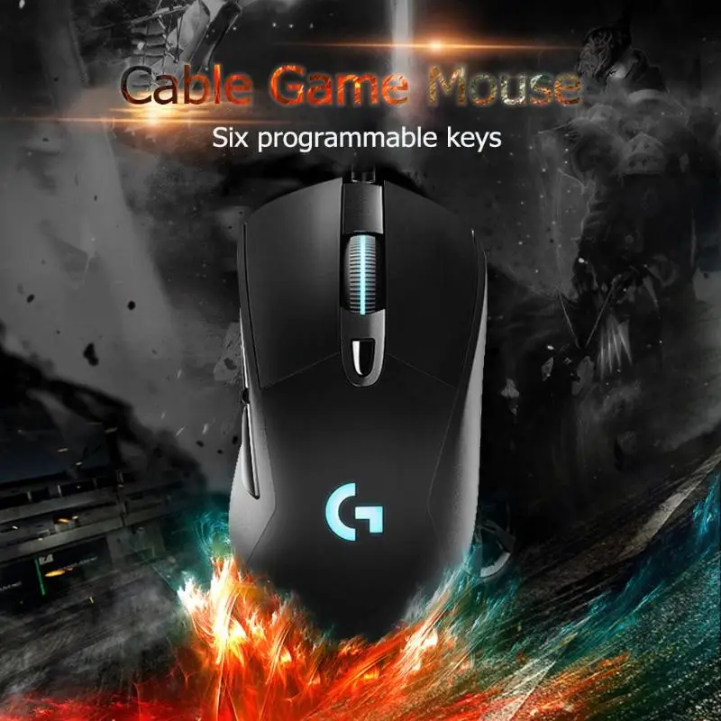 Logitech G403 Проводная игровая мышь USB RGB Подсветка 12000 Точек на дюйм 6 кнопок Высокая точность программируемый геймерская мышь, клавиатура для PUBG портативных ПК