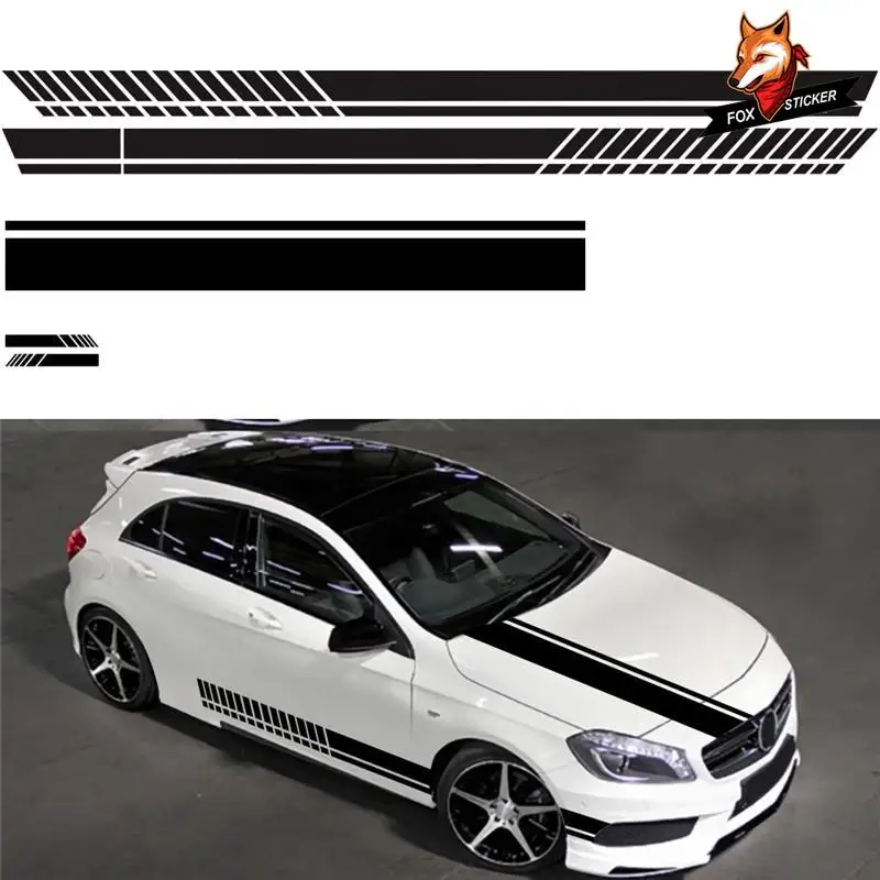 Автомобильная наклейка s на зеркало заднего вида боковая полоса универсальная 5