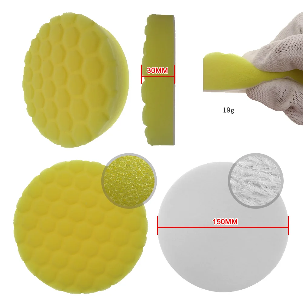 5 шт. набор аксессуаров для полировки автомобиля 6 дюймов |