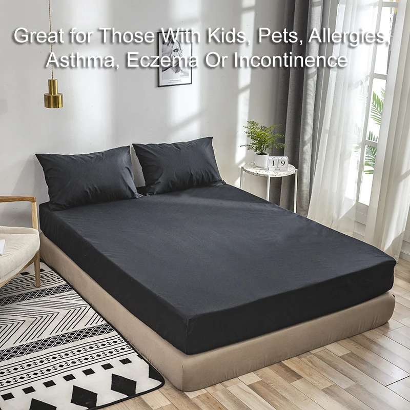 Водонепроницаемый защитный чехол для матраса мягкий дышащий черного и белого