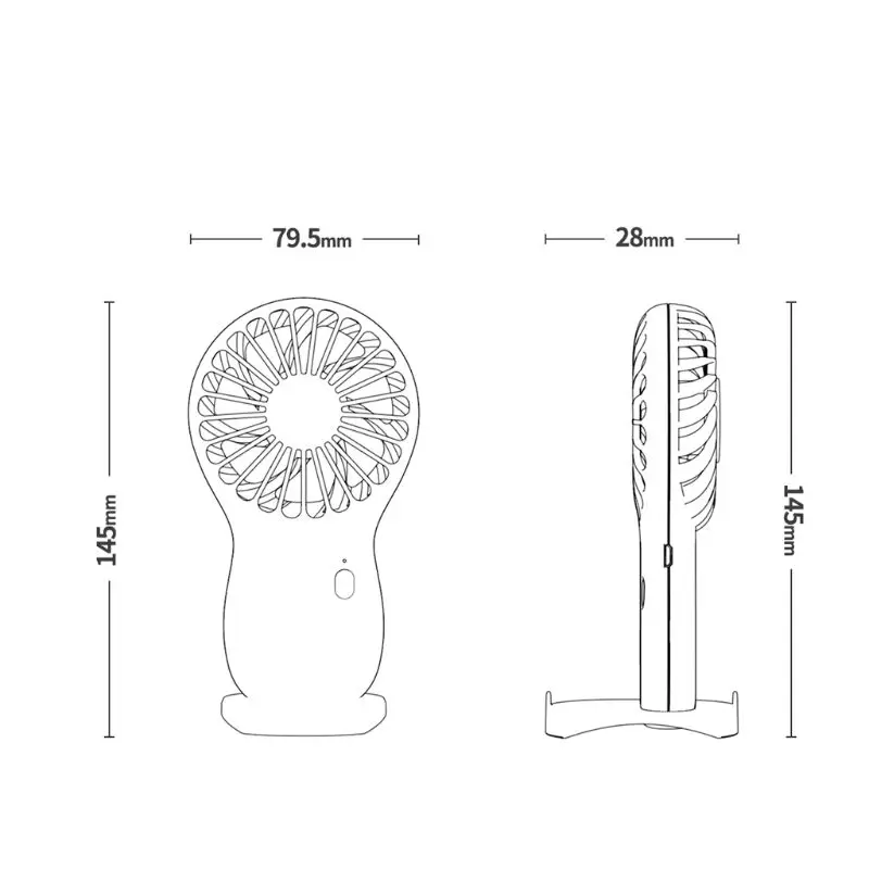 

Rechargeable Mini Portable Pocket Fan Phone Holder Cool Air Hand Held Travel Cooler Cooling Fan for Office Outdoor Home