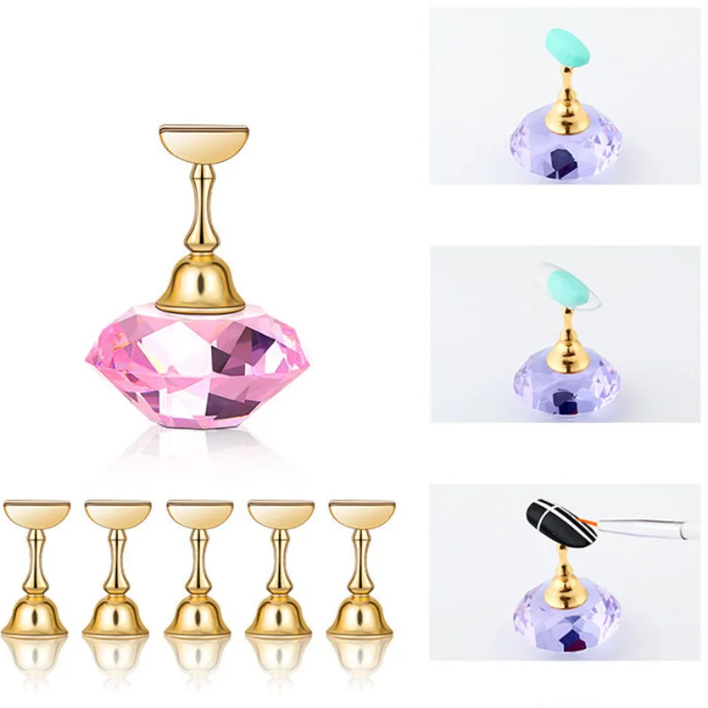 

1Set Magnetic Nail Holder False Nail Art Display Magnetic Stand Nail Art Practice Chessboard False Nails Holder Manicure Tools