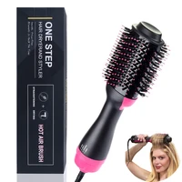 one step hair blow tangle comb volumizer electric hot air curling iron comb blow dryer anti static hot air brush dropshipping