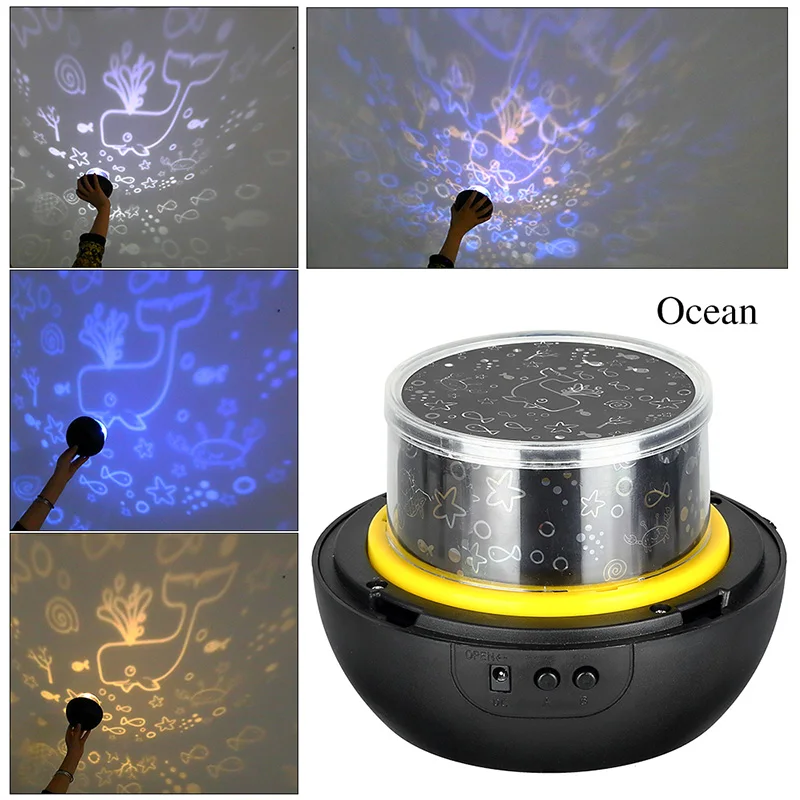 LED Night Light Starry Sky Magic Star Moon Planet Projector Lamp Luminaria Colorful Rotate Flashing Kids Baby Gift | Лампы и освещение
