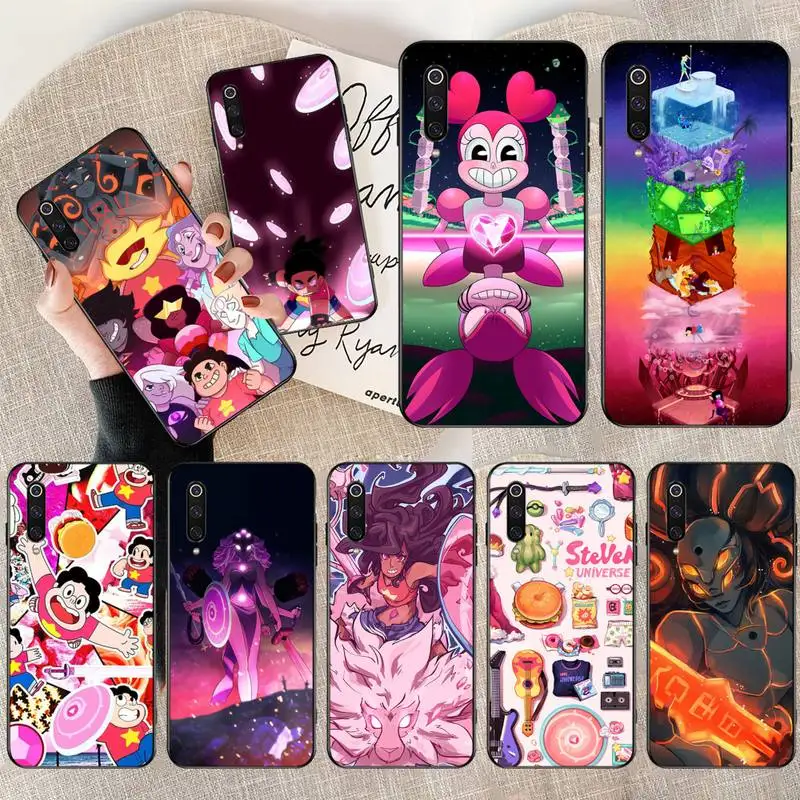 

CUTEWANAN Cartoon Steven Universe Soft black Phone Case for Xiaomi Mi10 10Pro 10 lite Mi9 9SE 8SE Pocophone F1 Mi8 Lite