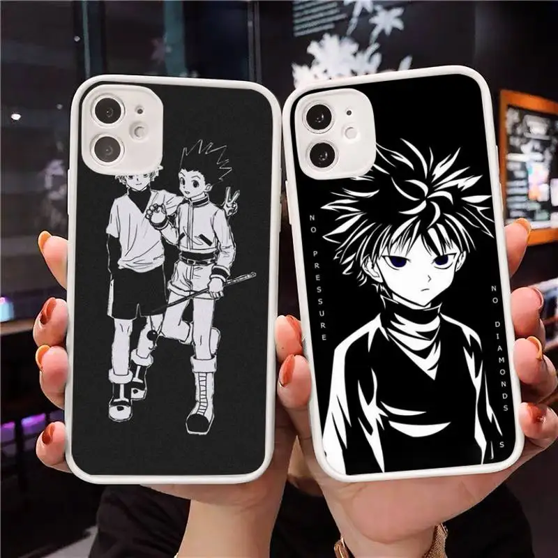 

Hunter X Hunter Phone Case For iPhone 12 11 Mini Pro XR XS Max 7 8 Plus X Matte transparent White Cover