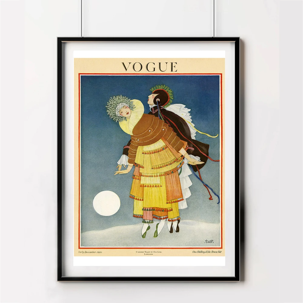 Современный холщовый постер VOGUE журнал Женская Живопись модное настенное