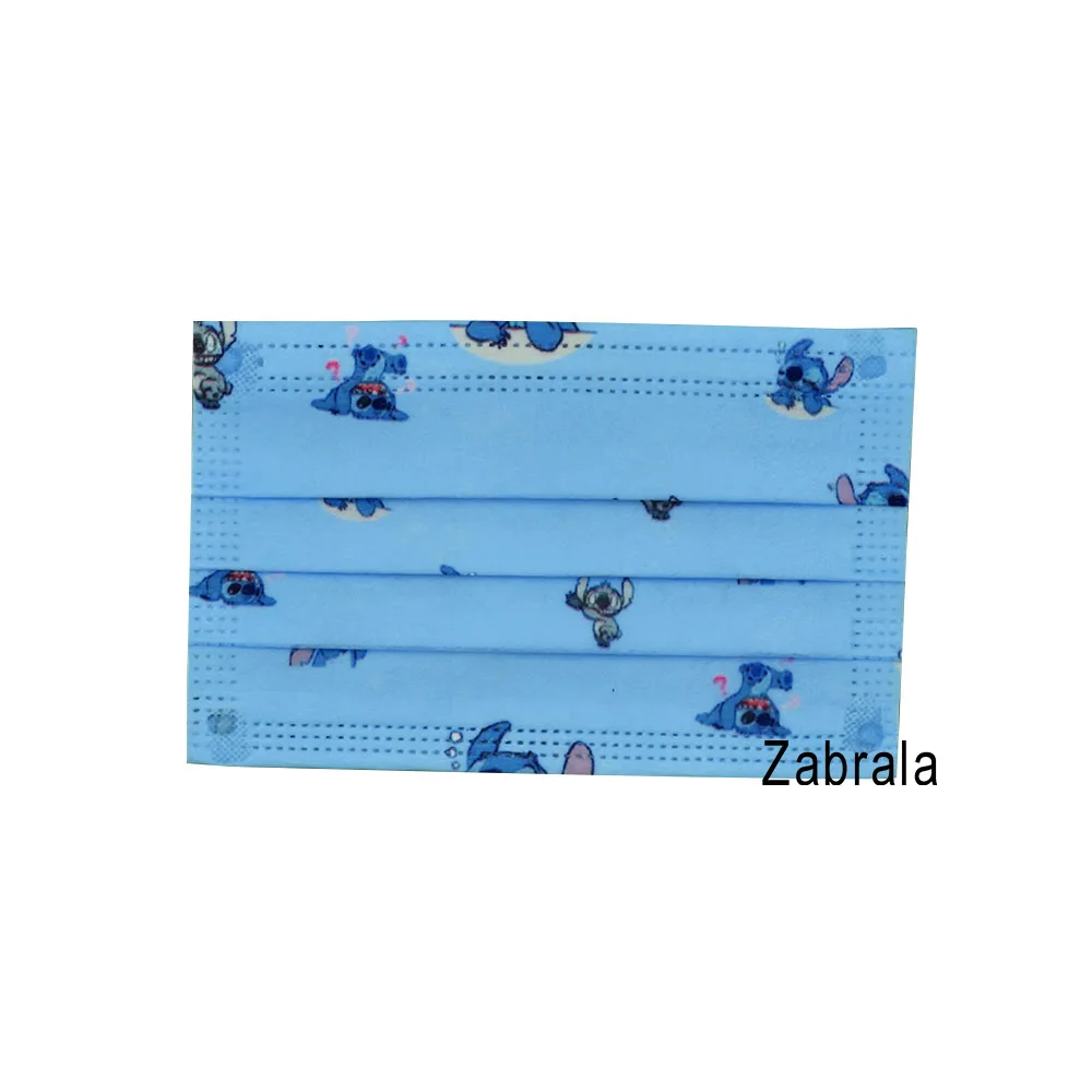 

Stitch Disney Print Mouth Mask Children Adult Cartoon Mascara Mask Blue Kids Mascara 3Ply Flter Protective Anime Face Masks