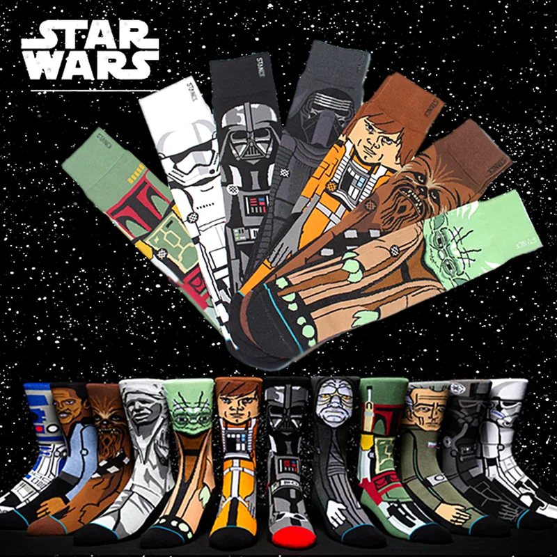 Носки Длинные с аниме принтом Звездные войны весна-осень-зима | Детская одежда и