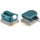 Светодиодный адаптер с двумя USB для Black  Decker Stanley, преобразователь литий-ионных батарей 14,4 В18 в с светодиодный режимами работы