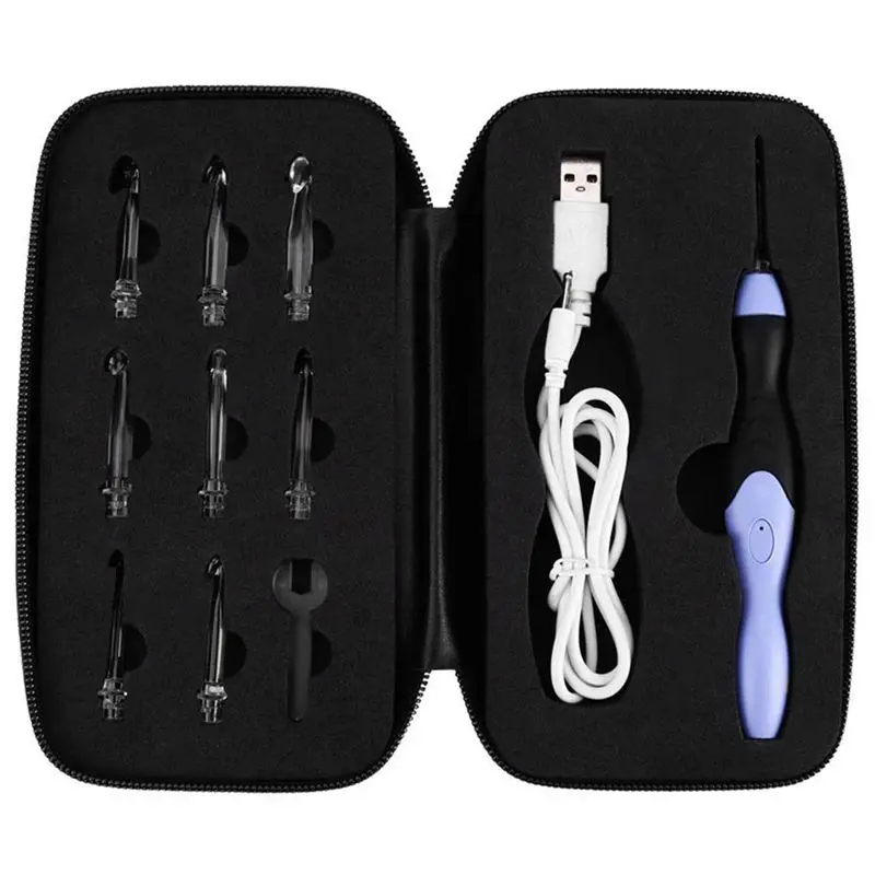 Кроше с светильник крючки Led Вязание иглы и аксессуары крючком Игольный комплект