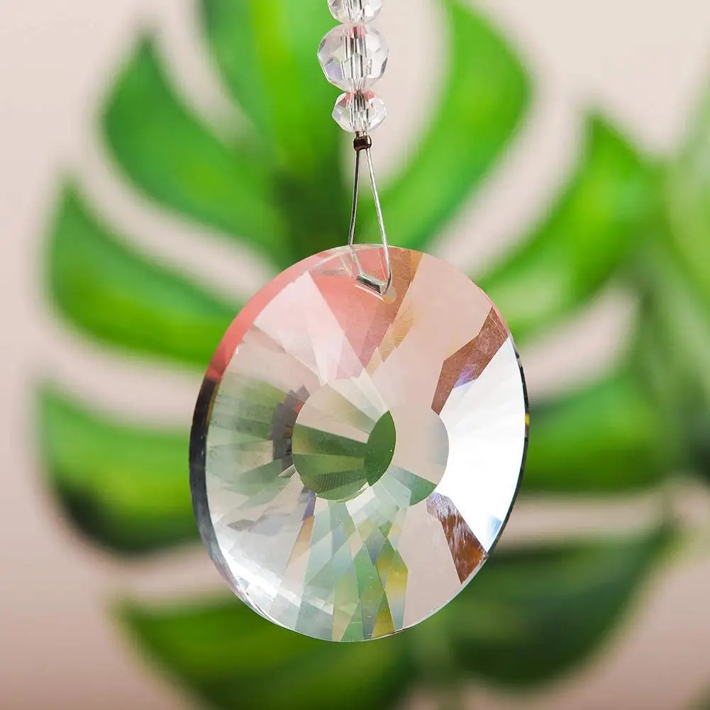 

40mm Sun Crystal Pendants Prisms Glass Clear Chandelier Crystal Hanging Ornament Suncatcher DIY Crafts Home Decoration