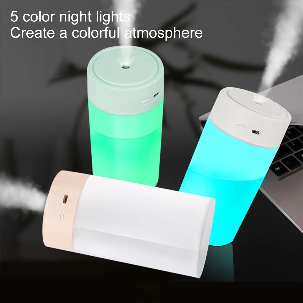 

400ML USB Spray Humidifier Wireless Humidifier Rechargeable Humidifier With Colored Light Car Air Freshener Home Air Purifier