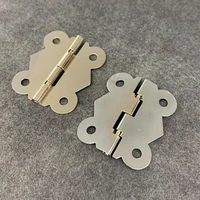 10pcs 34mm40mm silvery jewelry chest gift wooden music box wine case dollhouse cabinet door hinges with screw