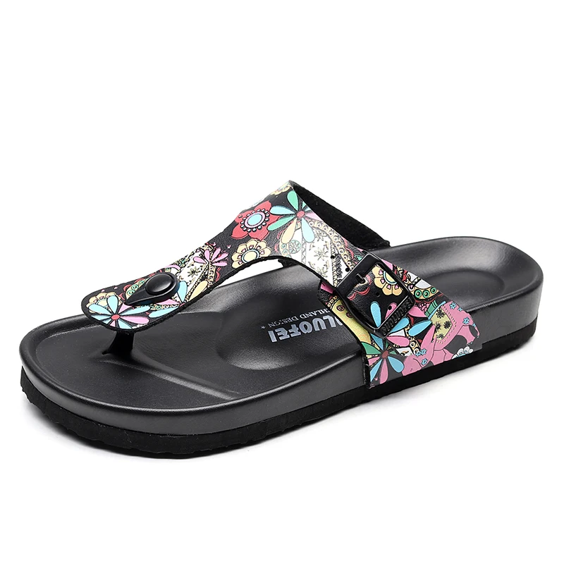 Мужские летние шлепанцы с нескользящей подошвой повседневные сандалии пляжная