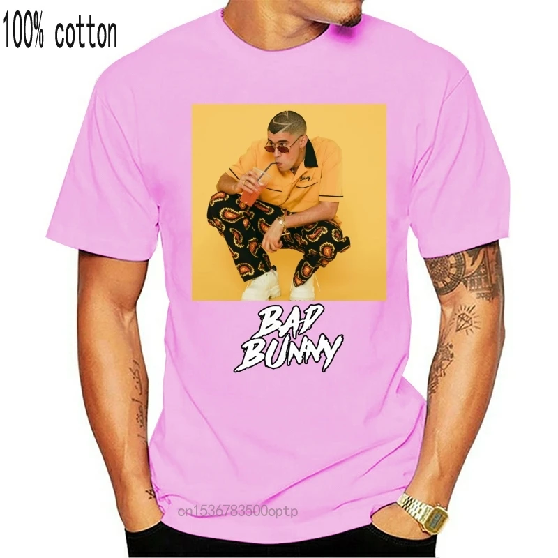 

Freeship Bad Bunny T-Shirt Black Cotton Unisex Tshirt Bunny Shirt S-3Xl Limited Summer Tee Shirt
