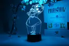 Черная пятница сделка Сказочный хвост аниме фигурка Juvia светодиодный ночник для ребенка подарок на день рождения светильник манга акриловая 3D настольная лампа