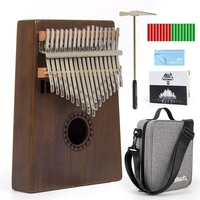 aklot casla kalimba 17 key thumb piano mbira for beginner with padded case sticker tuner hammer