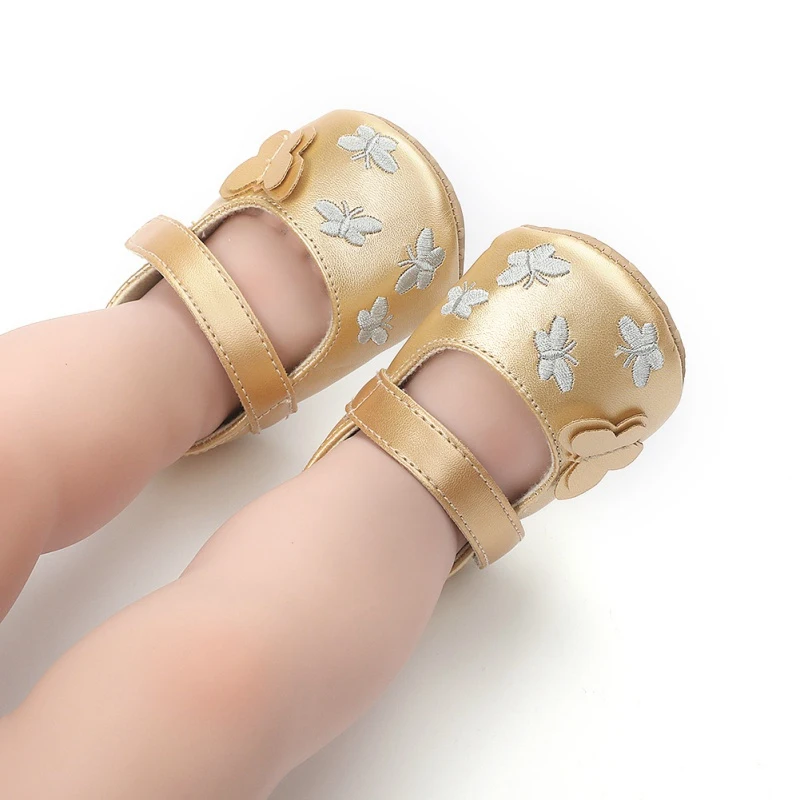 

0-18M Baby Sweet Shoes Cute Infant Girls First Walker Shoes Princess Soft Sole Bottom Anti-slip Shoes