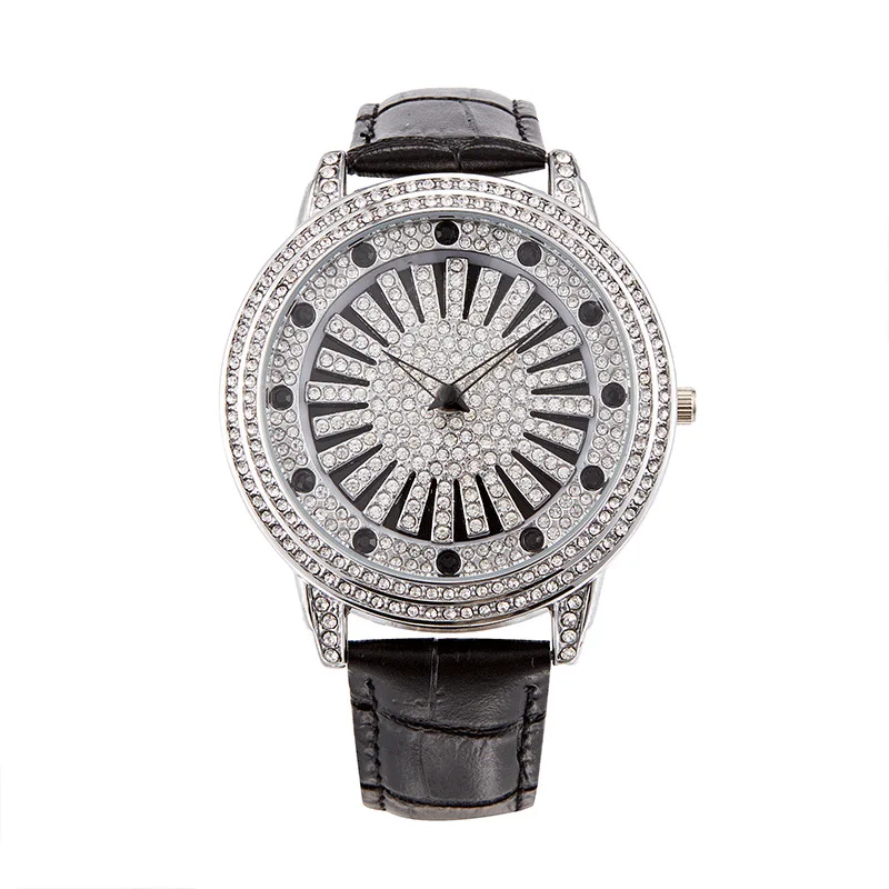 2021 Diamond Women's Watch Big Dial Rotation Women Quartz Watch Fashion Ladies Casual Silver Watches Relogio Feminino +Box