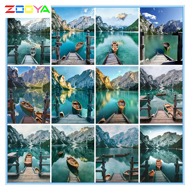 Алмазная вышивка пейзаж крестиком 5D алмазная живопись горный стразы искусство