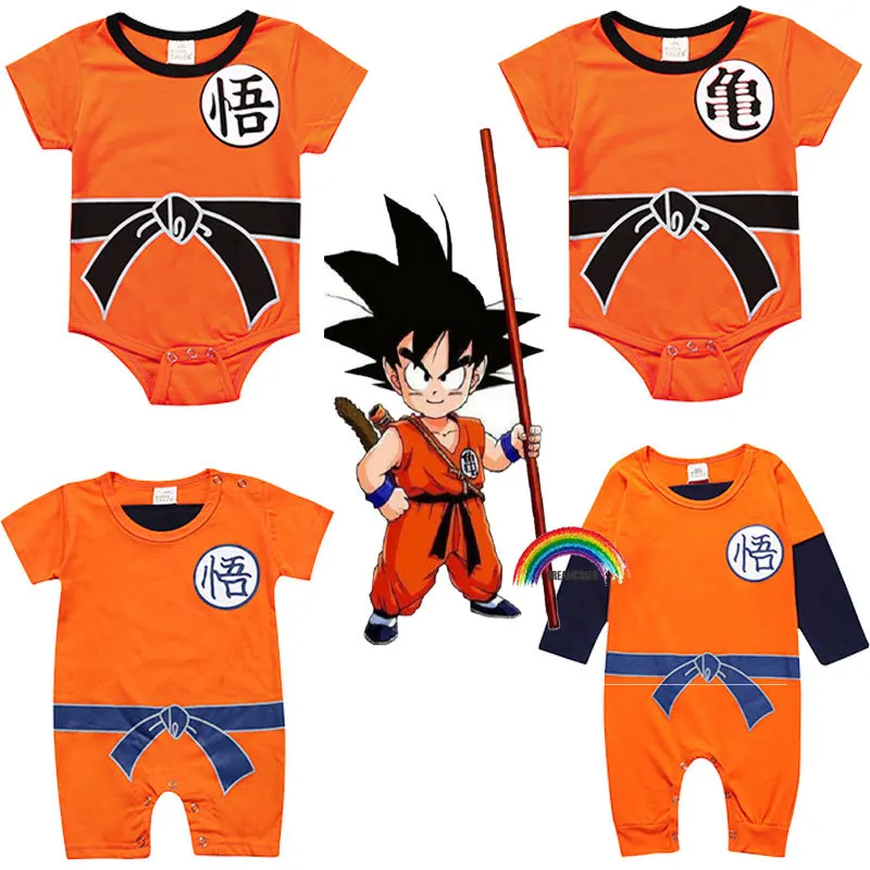 Комбинезоны для новорожденных мальчиков одежда малышей Сон Гоку комбинезон Bebes