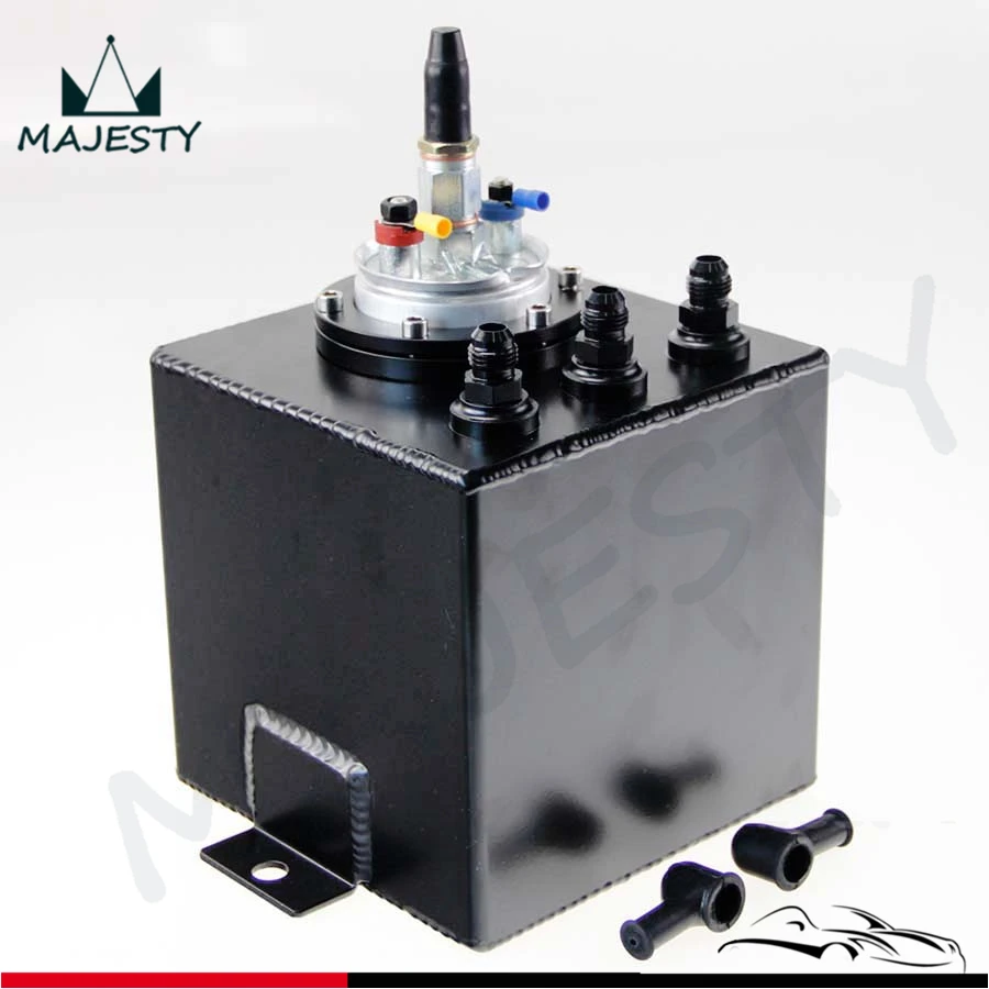 

2L Litre Billet High Flow Swirl Fuel Surge Tank AN6 + 044 External Fuel Pump