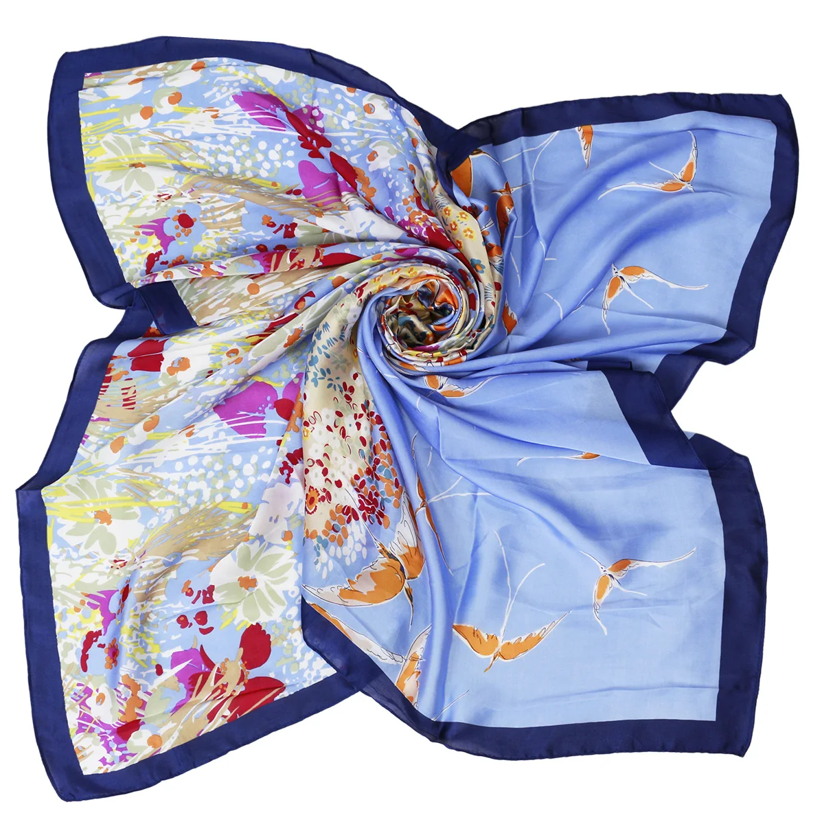 

Silk Square Scarf Thin Summer Capes Wraps Beach Sarong Pareo Printted Hijab Bandana Sjaals