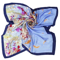 silk square scarf thin summer capes wraps beach sarong pareo printted hijab bandana sjaals
